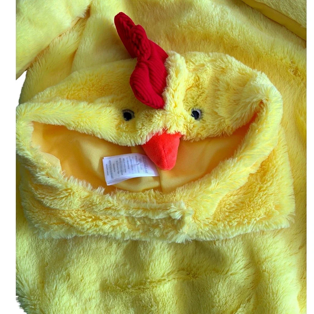 Witch Crafters Yellow Plush Chicken Pet Costume Hooded Faux Fur Halloween Small